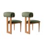 HANAH HOME Set 2 stolice Natura Oak Dark Green - slika 5