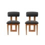 HANAH HOME Set 2 stolice Natura Oak Dark Grey - slika 3