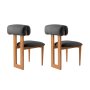 HANAH HOME Set 2 stolice Natura Oak Dark Grey - slika 5