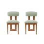 HANAH HOME Set 2 stolice Natura Oak Mint Green - slika 3