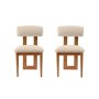 HANAH HOME Set 2 stolice Natura Oak Off White - slika 3