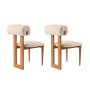 HANAH HOME Set 2 stolice Natura Oak Off White - slika 5