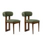 HANAH HOME Set 2 stolice Natura Walnut Dark Green - slika 4