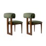 HANAH HOME Set 2 stolice Natura Walnut Dark Green - slika 5