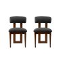 HANAH HOME Set 2 stolice Natura Walnut Dark Grey - slika 3