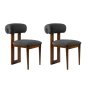 HANAH HOME Set 2 stolice Natura Walnut Dark Grey - slika 4