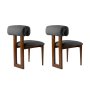 HANAH HOME Set 2 stolice Natura Walnut Dark Grey - slika 5