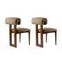HANAH HOME Set 2 stolice Natura Walnut Green - slika 5