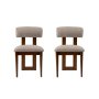HANAH HOME Set 2 stolice Natura Walnut Light Grey - slika 3