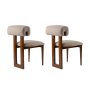 HANAH HOME Set 2 stolice Natura Walnut Light Grey - slika 5