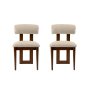 HANAH HOME Set 2 stolice Natura Walnut Off White - slika 3