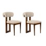 HANAH HOME Set 2 stolice Natura Walnut Off White - slika 4