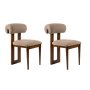 HANAH HOME Set 2 stolice Natura Walnut Sand Beige - slika 4