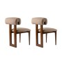 HANAH HOME Set 2 stolice Natura Walnut Sand Beige - slika 5