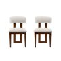 HANAH HOME Set 2 stolice Natura Walnut White - slika 3