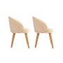 HANAH HOME Set 2 stolice Bentley Beige Dark Oak - slika 3
