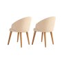 HANAH HOME Set 2 stolice Bentley Beige Dark Oak - slika 4