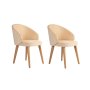 HANAH HOME Set 2 stolice Bentley Beige Light Oak - slika 2