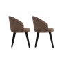 HANAH HOME Set 2 stolice Bentley Brown Black - slika 3