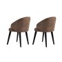 HANAH HOME Set 2 stolice Bentley Brown Black - slika 4