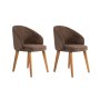 HANAH HOME Set 2 stolice Bentley Brown Dark Oak - slika 2