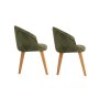 HANAH HOME Set 2 stolice Bentley Green Dark Oak - slika 3