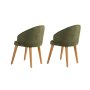 HANAH HOME Set 2 stolice Bentley Green Dark Oak - slika 4
