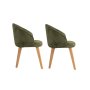 HANAH HOME Set 2 stolice Bentley Green Light Oak - slika 3