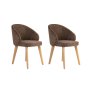 HANAH HOME Set 2 stolice Bentley Brown Light Oak - slika 2