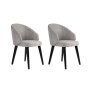 HANAH HOME Set 2 stolice Bentley Grey Black - slika 2