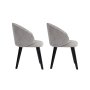 HANAH HOME Set 2 stolice Bentley Grey Black - slika 3