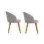 HANAH HOME Set 2 stolice Bentley Grey Dark Oak - slika 3