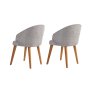 HANAH HOME Set 2 stolice Bentley Grey Dark Oak - slika 4