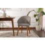 HANAH HOME Set 2 stolice Bentley Grey Dark Oak - slika 1