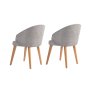 HANAH HOME Set 2 stolice Bentley Grey Light Oak - slika 4