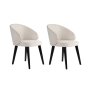 HANAH HOME Set 2 stolice Bentley White Black - slika 2