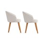 HANAH HOME Set 2 stolice Bentley White Dark Oak - slika 3
