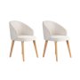 HANAH HOME Set 2 stolice Bentley White Light Oak - slika 2