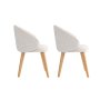 HANAH HOME Set 2 stolice Bentley White Light Oak - slika 3