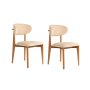HANAH HOME Set 2 stolice Lionte Beige Dark Oak - slika 2