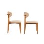 HANAH HOME Set 2 stolice Lionte Beige Dark Oak - slika 3