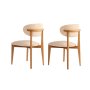 HANAH HOME Set 2 stolice Lionte Beige Dark Oak - slika 4