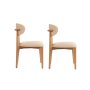 HANAH HOME Set 2 stolice Lionte Beige Light Oak - slika 3