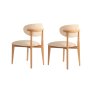 HANAH HOME Set 2 stolice Lionte Beige Light Oak - slika 4