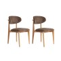 HANAH HOME Set 2 stolice Lionte Brown Light Oak - slika 2
