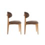 HANAH HOME Set 2 stolice Lionte Brown Light Oak - slika 3