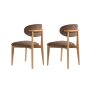 HANAH HOME Set 2 stolice Lionte Brown Light Oak - slika 4