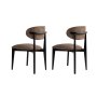 HANAH HOME Set 2 stolice Lionte Brown Black - slika 4