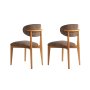 HANAH HOME Set 2 stolice Lionte Brown Dark Oak - slika 4
