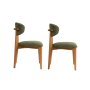 HANAH HOME Set 2 stolice Lionte Green Dark Oak - slika 3